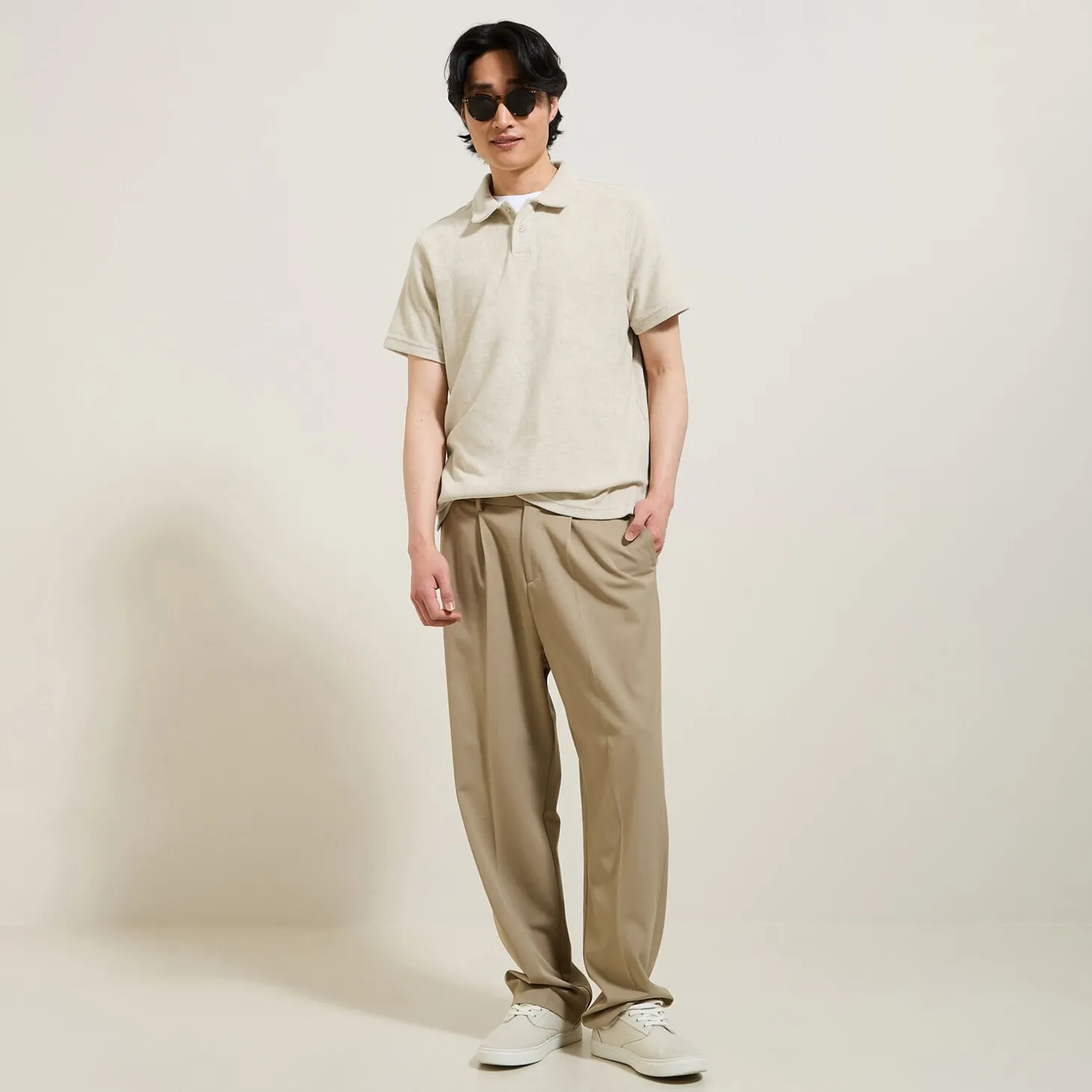 Shop Effen relaxed polo met korte mouwen in badstof Polo