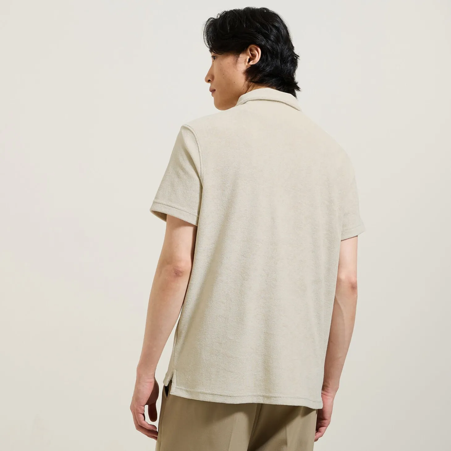 Shop Effen relaxed polo met korte mouwen in badstof Polo