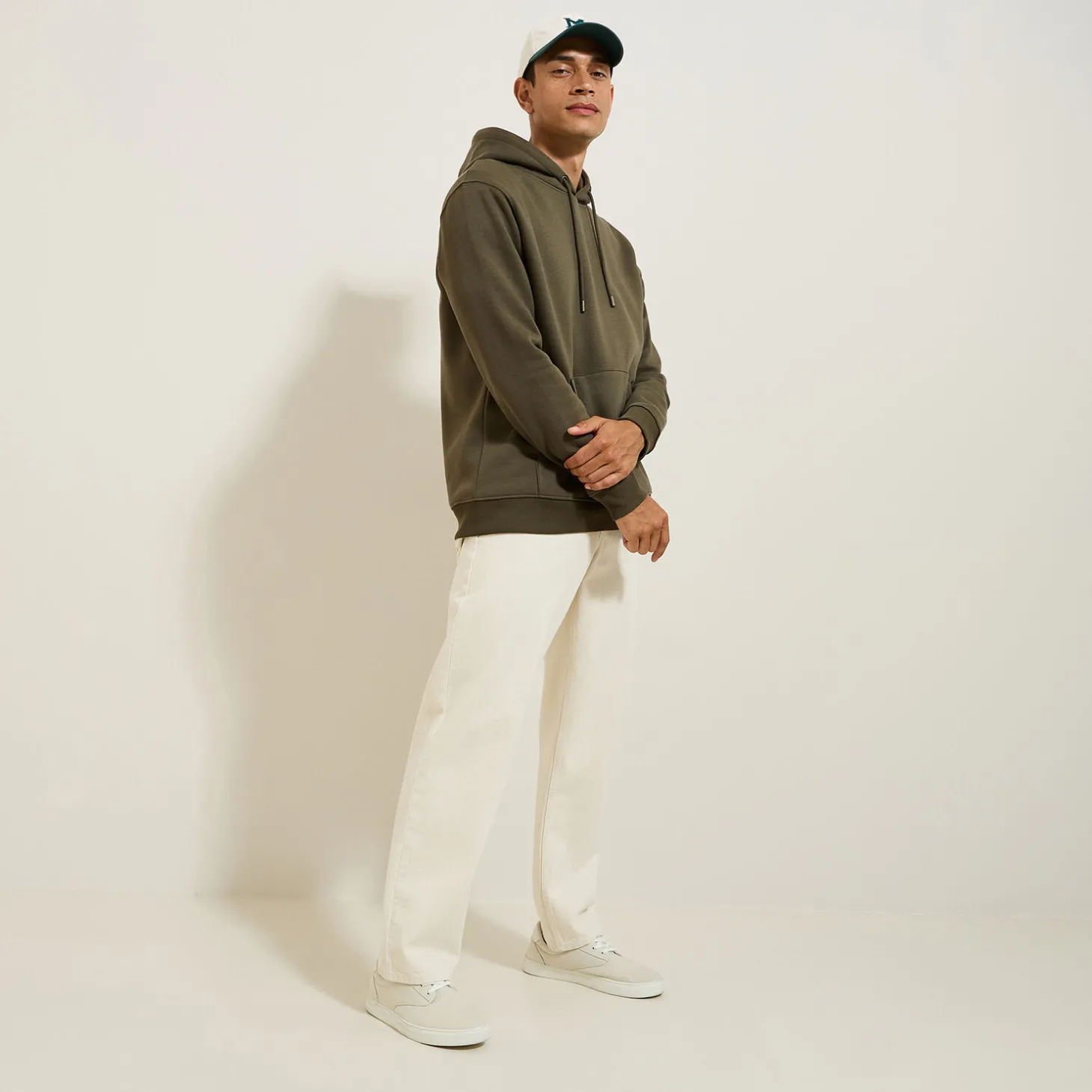 Fashion Effen sweater met kap Sweater