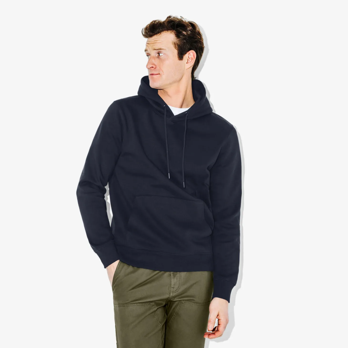 Best Effen sweater met kap Sweater