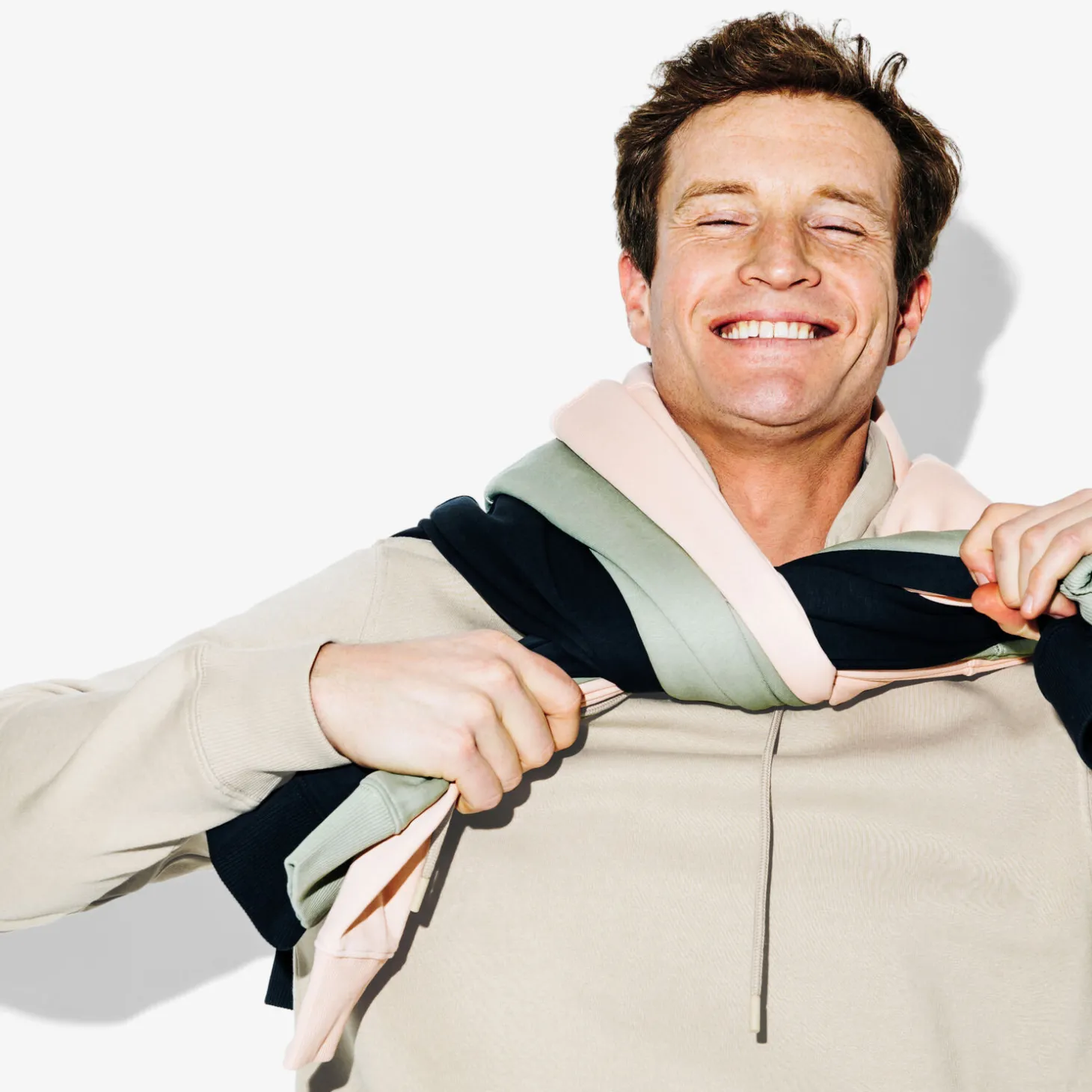 Best Effen sweater met kap Sweater