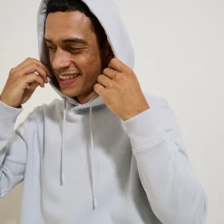 Online Effen sweater met kap Sweater