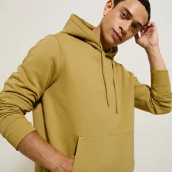 Shop Effen sweater met kap Sweater