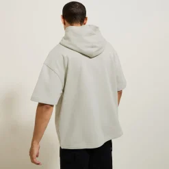 Fashion Effen sweater met kap en korte mouwen Sweater