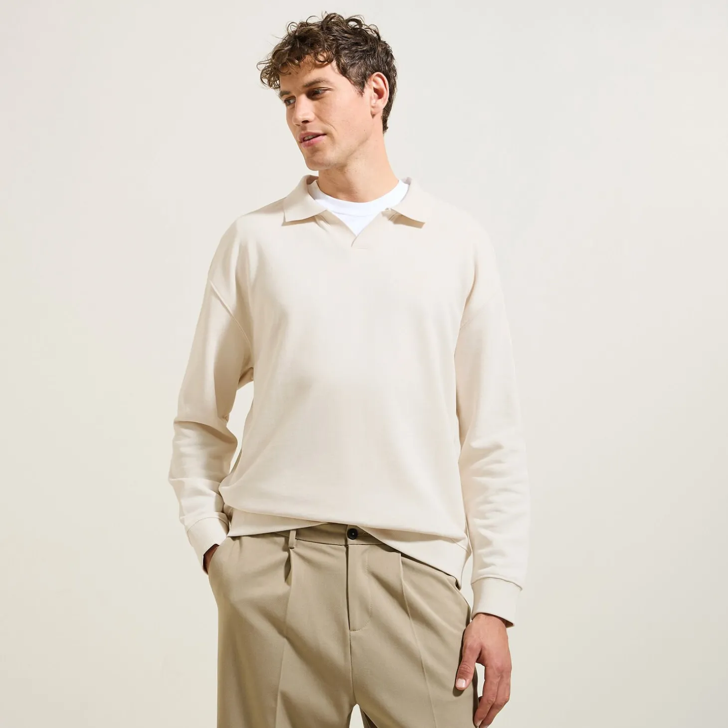 Cheap Effen sweater met resortkraag Sweater