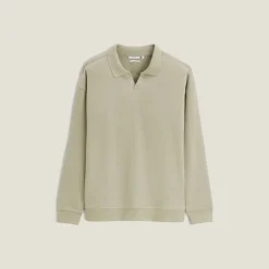 Shop Effen sweater met resortkraag Sweater