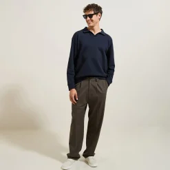 Best Effen sweater met resortkraag Sweater