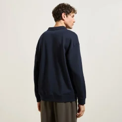 Best Effen sweater met resortkraag Sweater