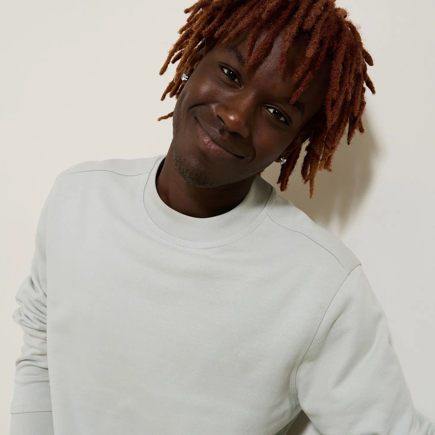 Fashion Effen sweater met ronde hals Sweater