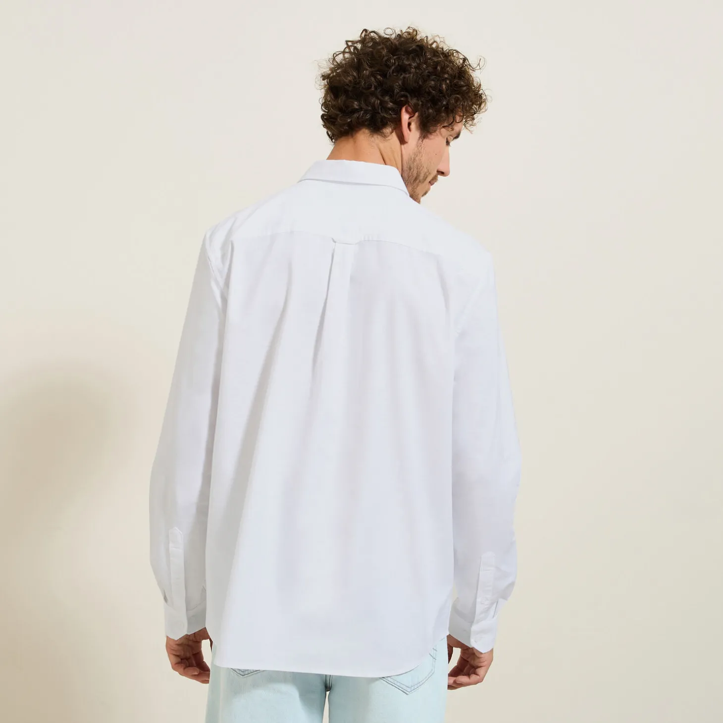 Clearance Elastaan overhemd in Oxford katoen Overhemd