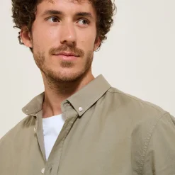 Best Elastaan overhemd in Oxford katoen Overhemd