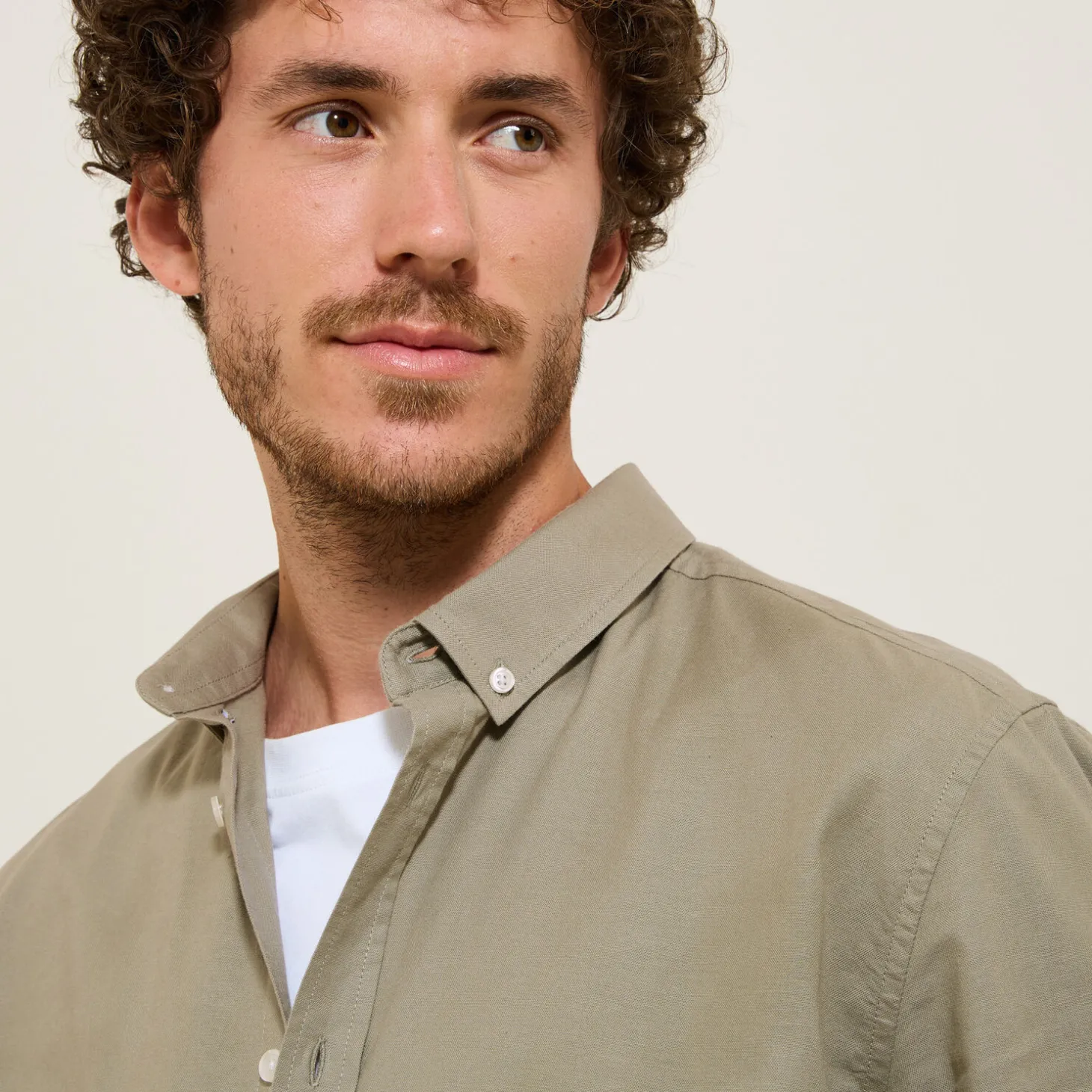 Best Elastaan overhemd in Oxford katoen Overhemd