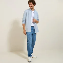 New Elastaan overhemd in Oxford katoen Overhemd