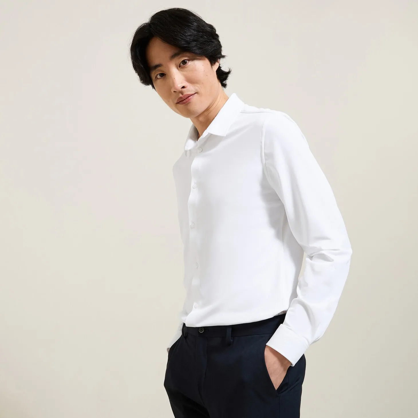 Shop Extra slim fit polyamide elastaan overhemd Formele Overhemden|Overhemd