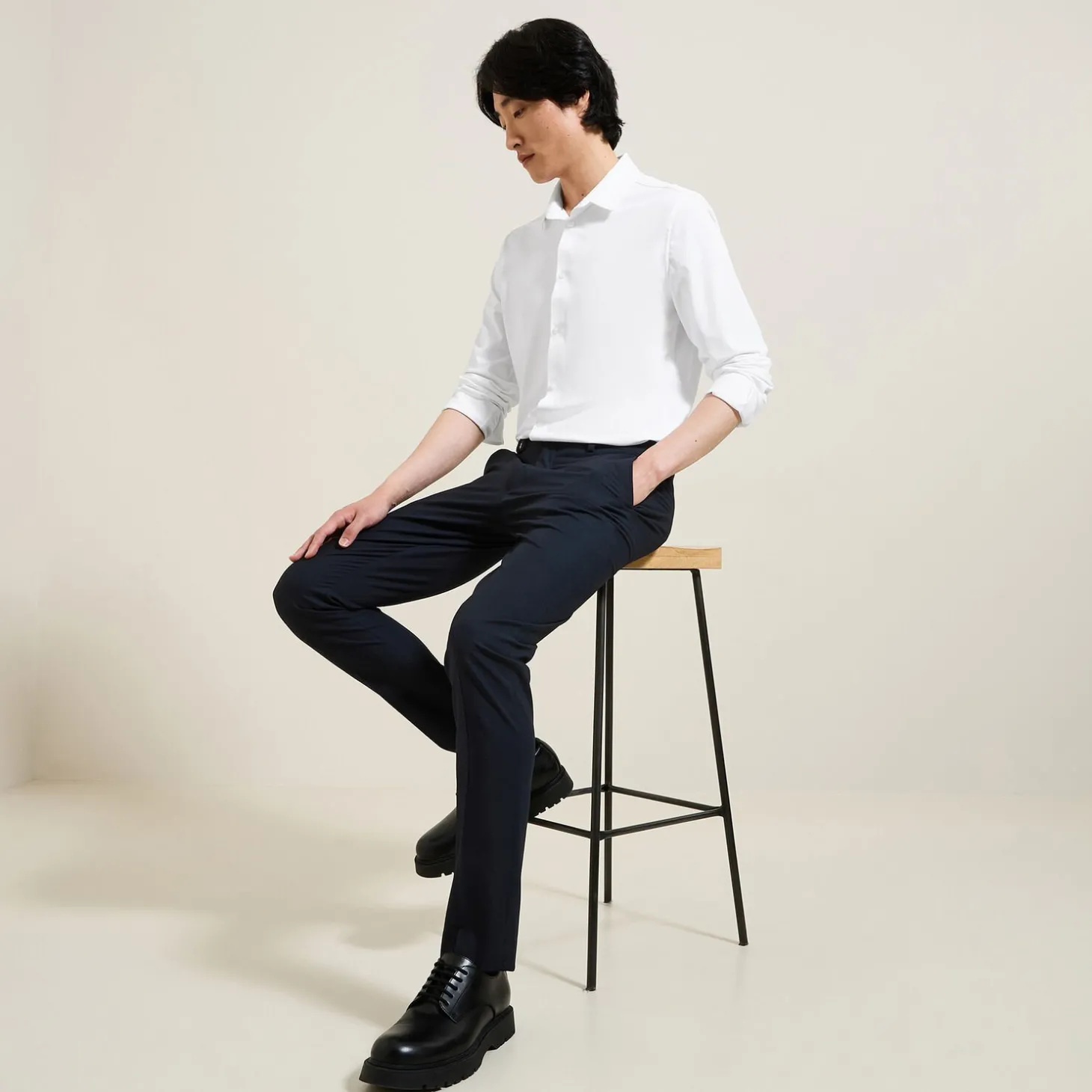 Shop Extra slim fit polyamide elastaan overhemd Formele Overhemden|Overhemd