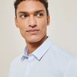 Flash Sale Extraslim effen hemd in gerecyclede polyamide Formele Overhemden|Overhemd