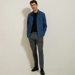 Outlet Flanellen chinobroek met plooien Broek