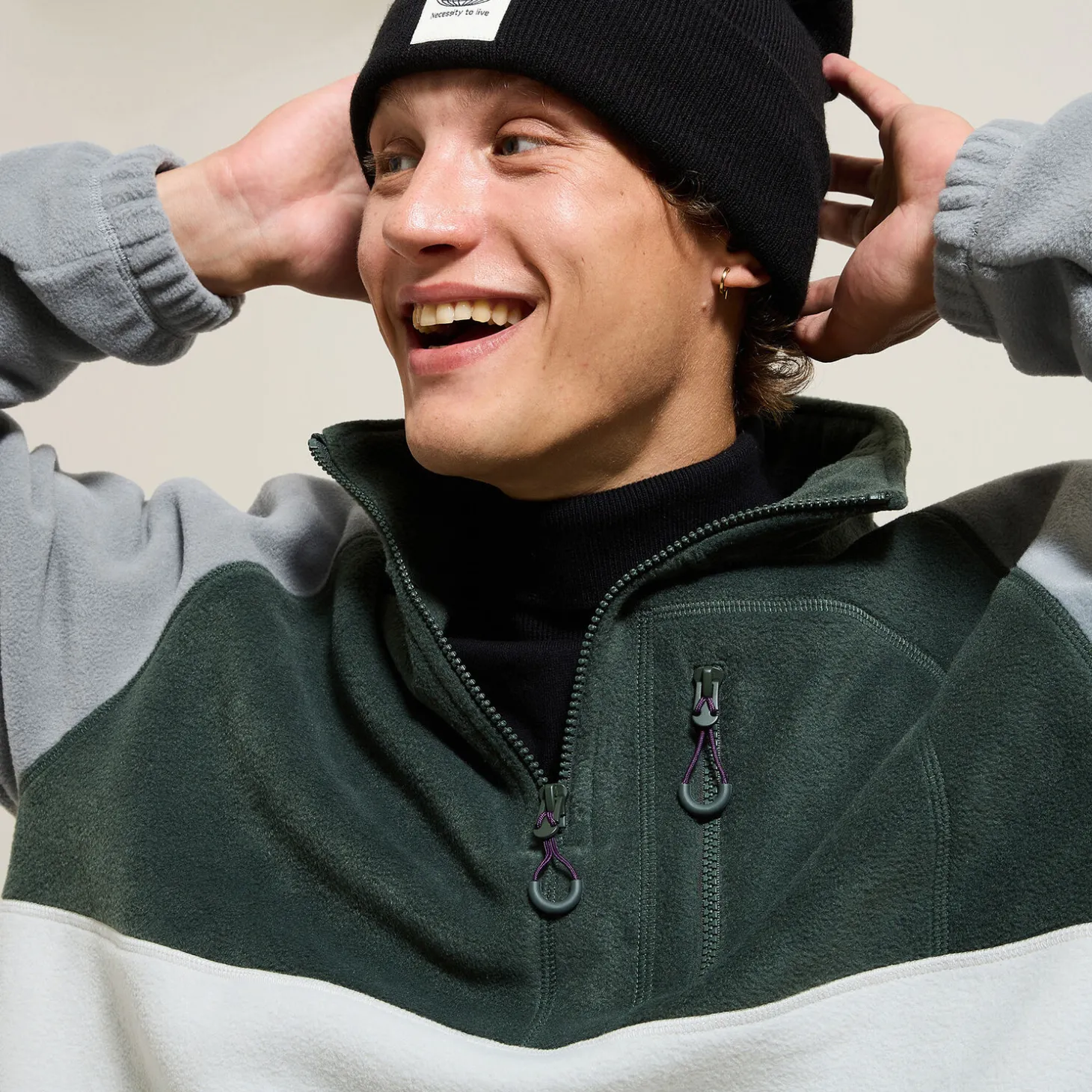 Best Fleecesweater met opstaande ritskraag Sweater