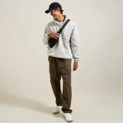 Best Sale Fleecesweater met opstaande ritskraag Sweater