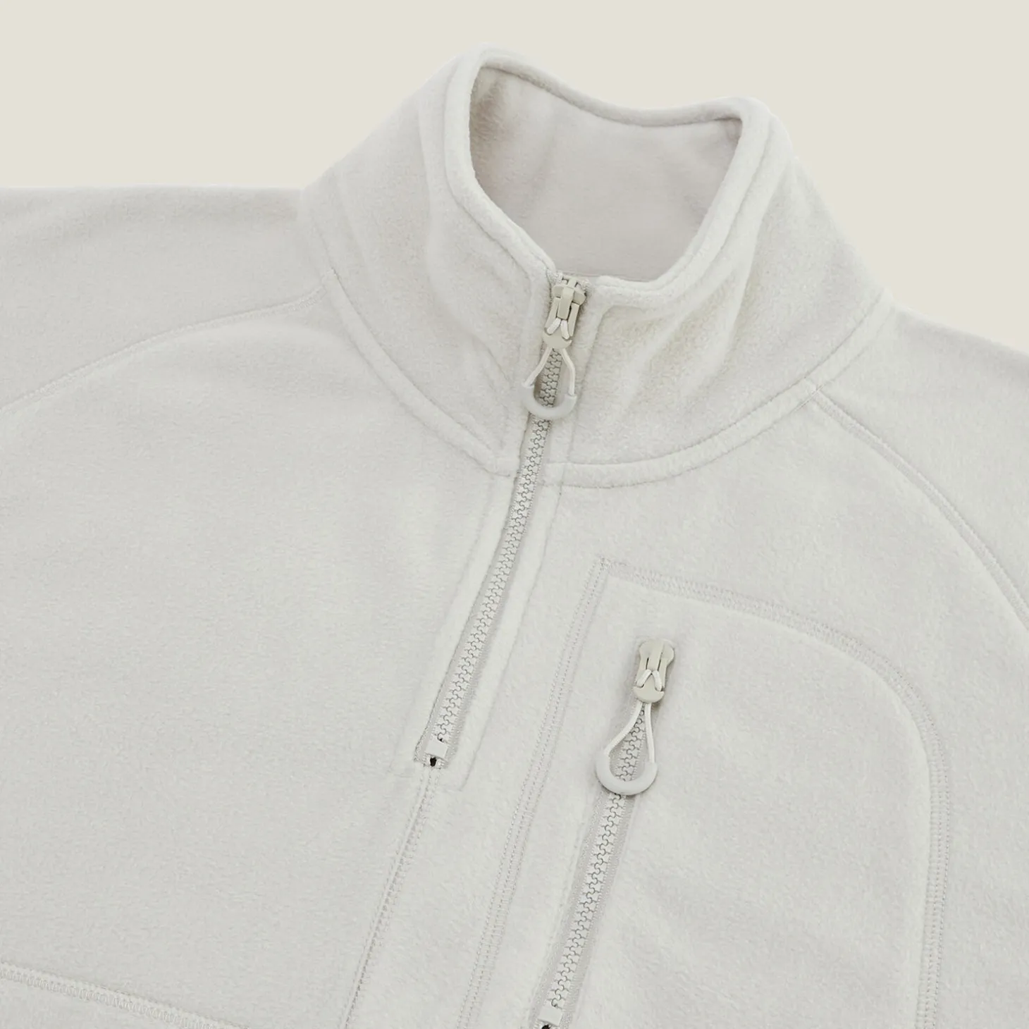 Best Sale Fleecesweater met opstaande ritskraag Sweater