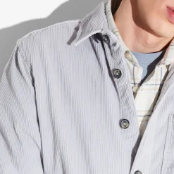 Sale Fluwelen overhemdjas met hemdskraag Overshirt|Overhemd