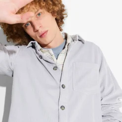 Sale Fluwelen overhemdjas met hemdskraag Overshirt|Overhemd