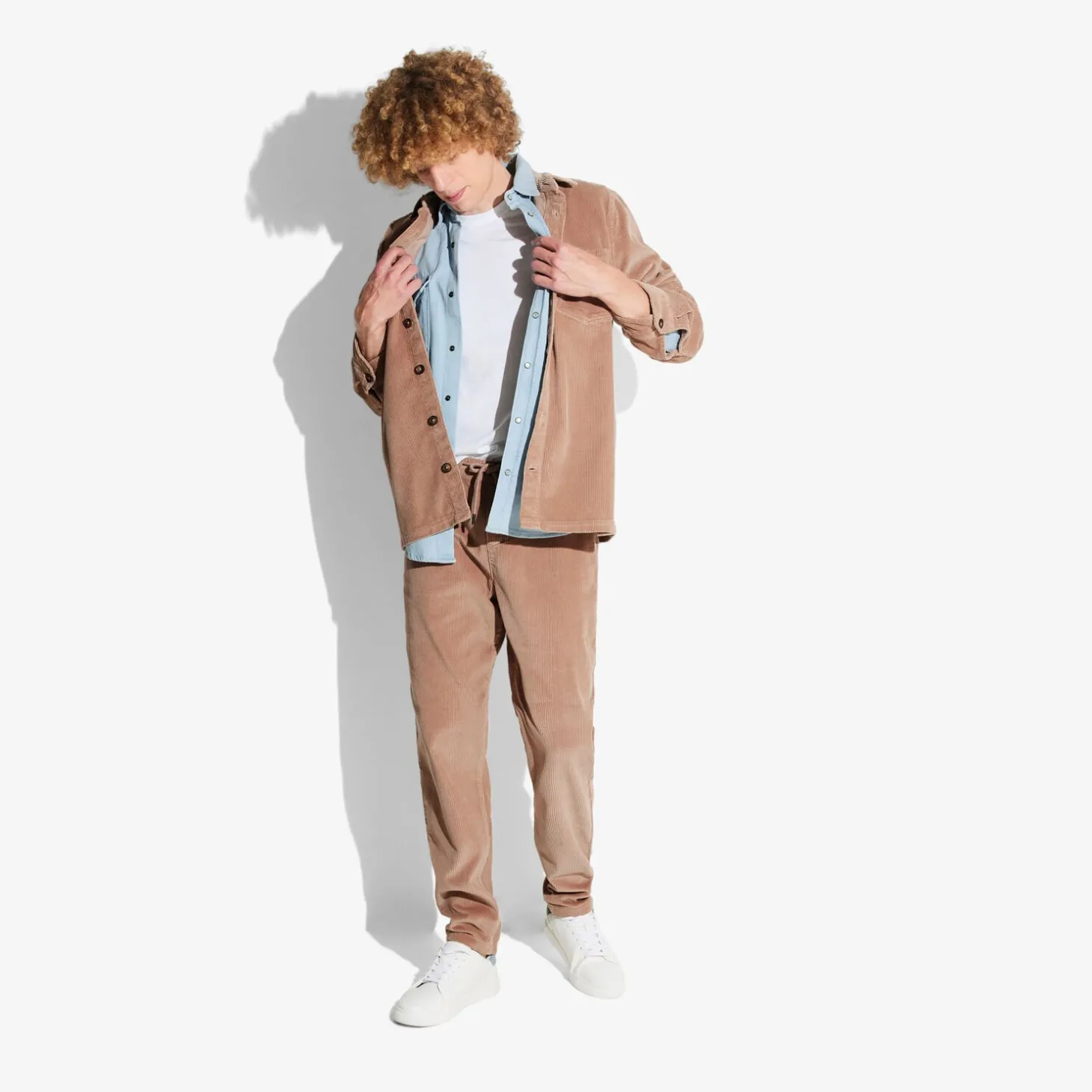 Cheap Fluwelen overhemdjas met hemdskraag Overshirt|Overhemd