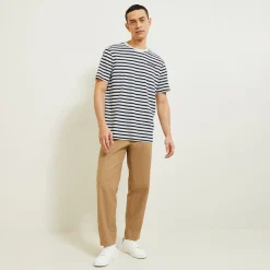 Best Geborduurde marine-T-shirt T-shirt