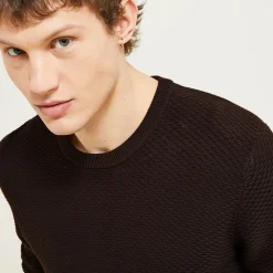 Flash Sale Gemêleerde fantasie trui met ronde hals Trui