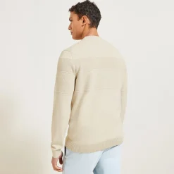 Online Gemêleerde trui met ronde hals, effen kleur Trui