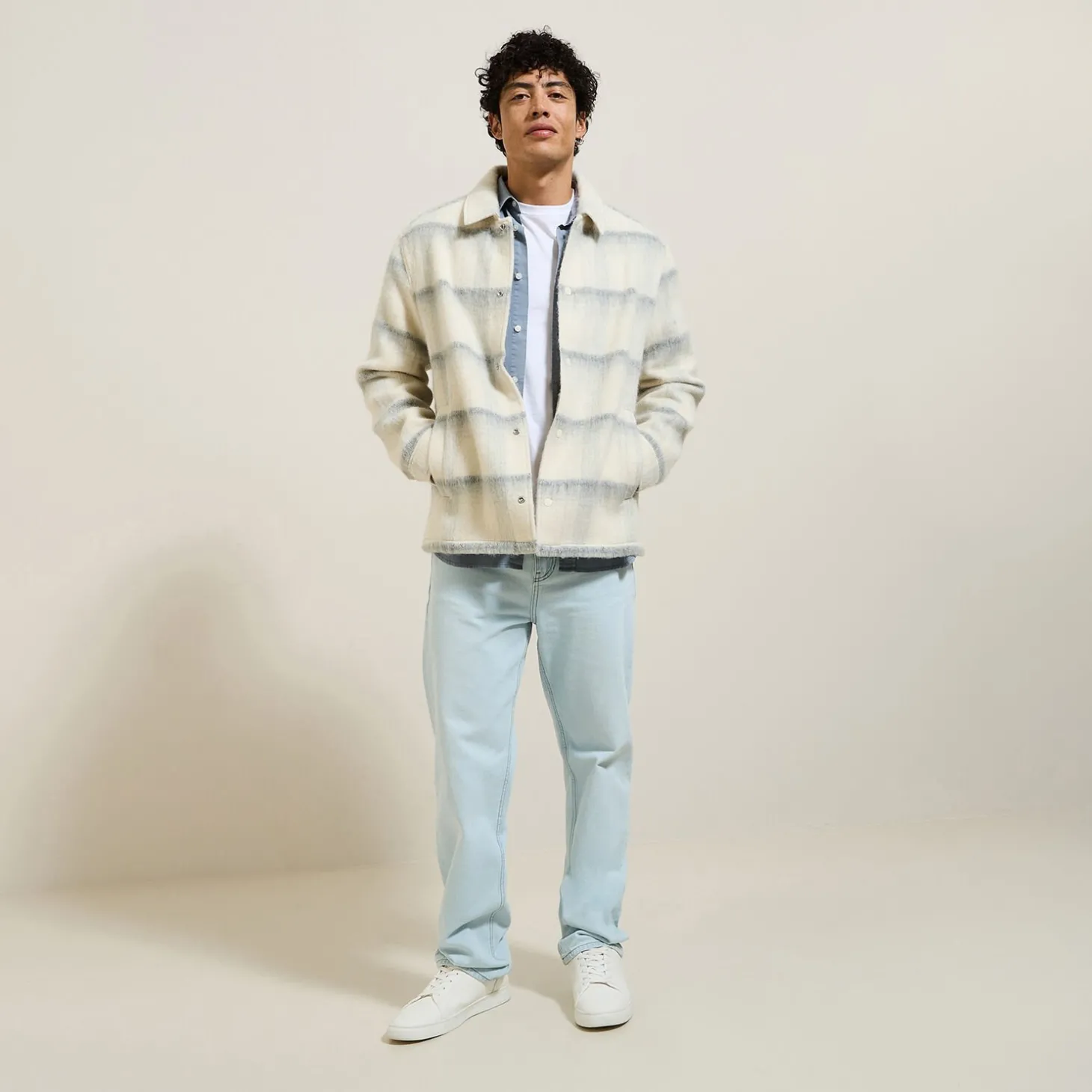 Clearance Geruit overhemdjas voor tussenseizoen Overshirt|Mantel & Jack