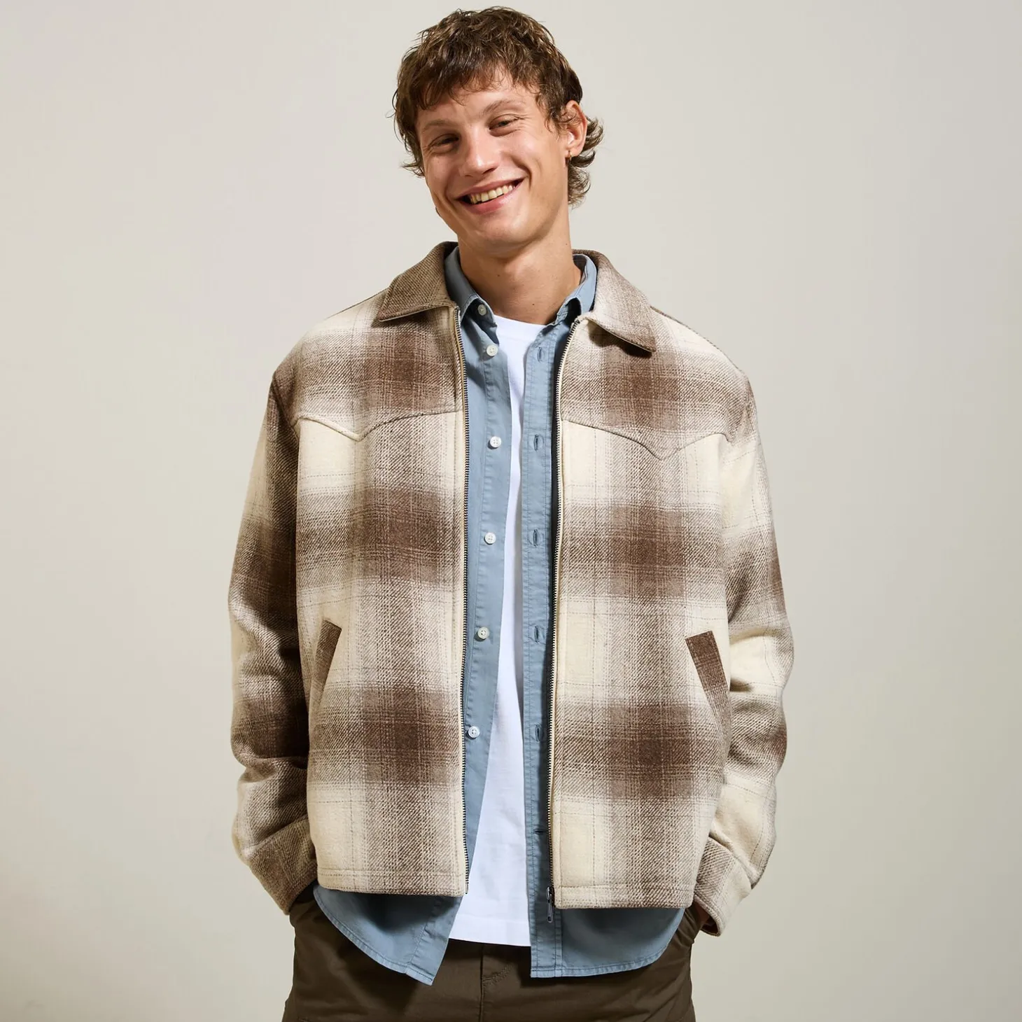 Flash Sale Geruite overhemd met sherpavoering Overshirt|Mantel & Jack