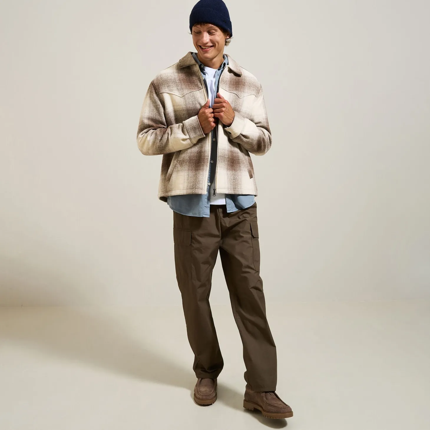 Flash Sale Geruite overhemd met sherpavoering Overshirt|Mantel & Jack