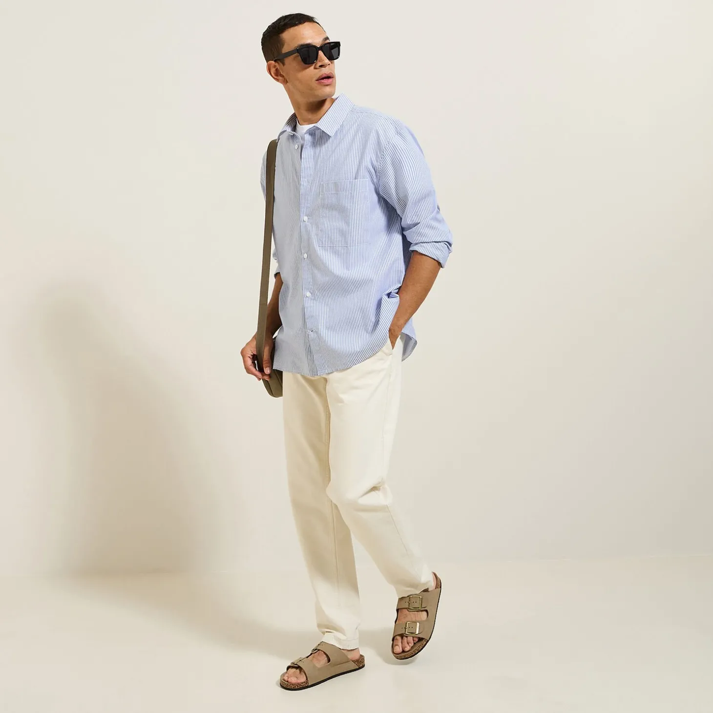 Cheap Gestreept hemd in katoen Formele Overhemden|Overhemd