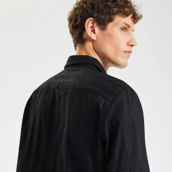 Clearance Gestreept hemd in satijnkatoen Formele Overhemden|Overhemd