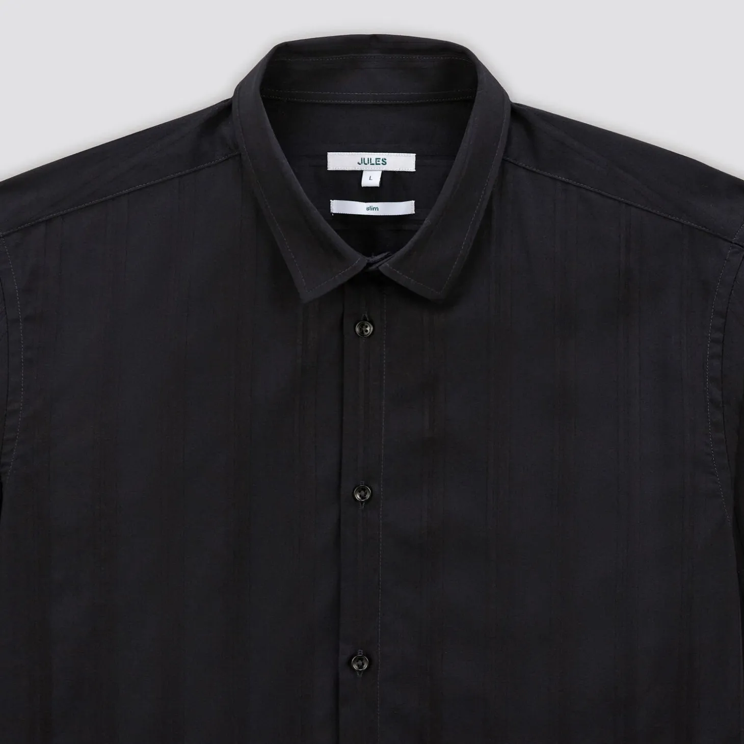 Clearance Gestreept hemd in satijnkatoen Formele Overhemden|Overhemd