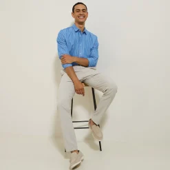 Best Sale Gestreept katoenen overhemd Formele Overhemden|Overhemd