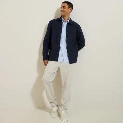 Best Sale Gestreept katoenen overhemd Overhemd|Formele Overhemden