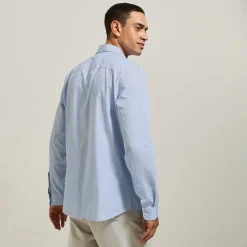 Best Sale Gestreept katoenen overhemd Overhemd|Formele Overhemden