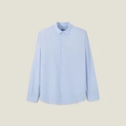 Best Sale Gestreept katoenen overhemd Overhemd|Formele Overhemden