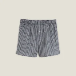 Outlet Gestreepte boxershort in biokatoen Boxershort