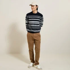 Best Gestreepte jacquard trui met ronde hals Trui