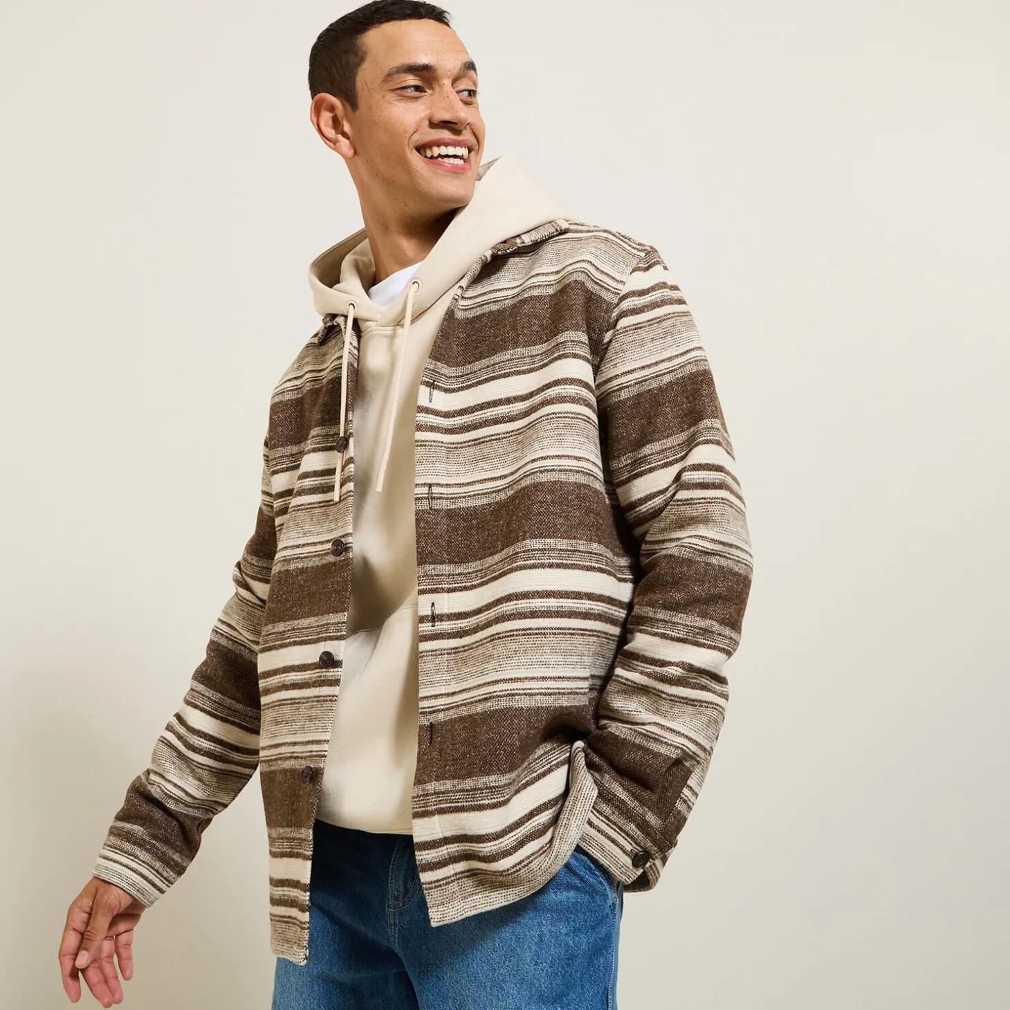 New Gestreepte overhemd Overshirt|Overhemd