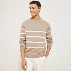 Store Gestreepte trui met ronde hals Trui