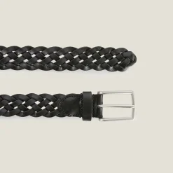 Flash Sale Gevlochten riem in leer Riem & Bretellen|Riem & Bretellen