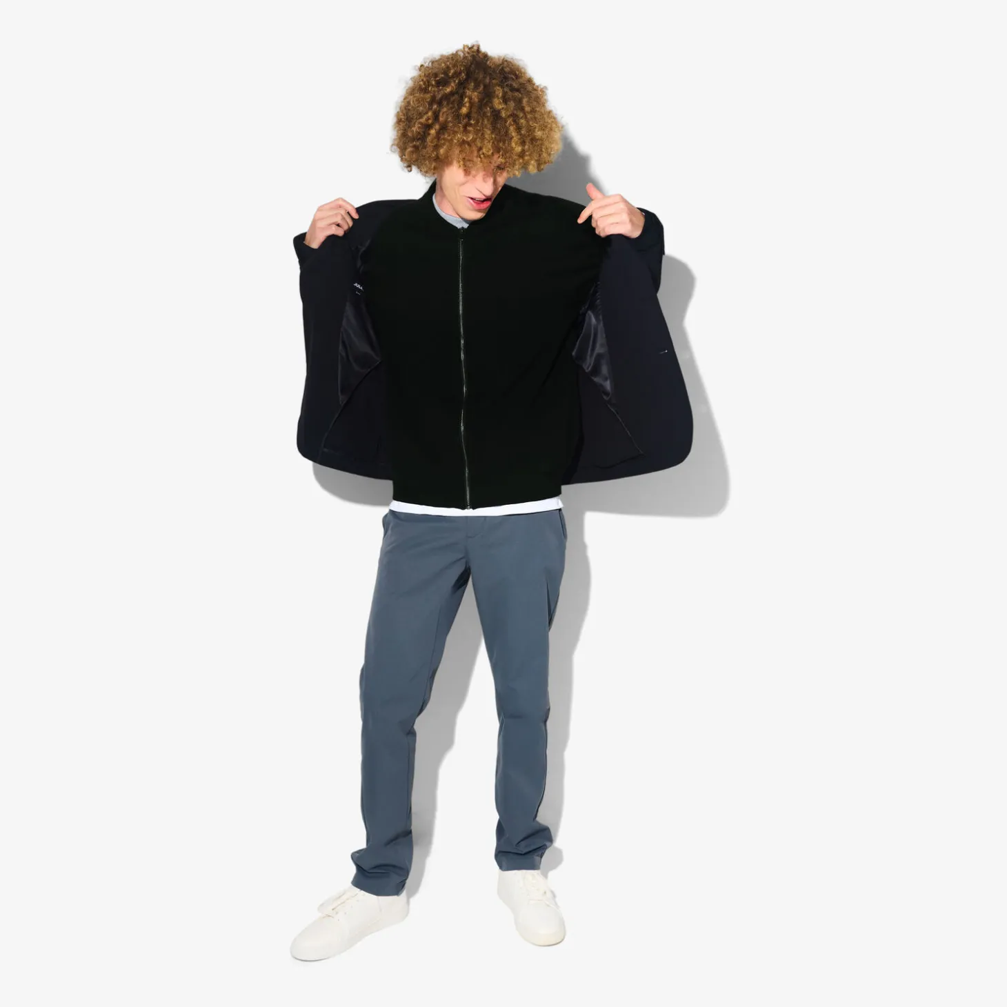 Sale Gilet met rits en sportkraag, assortiment performa Heren Gebreide Vesten Heren