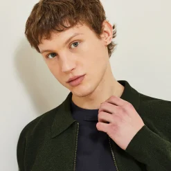 Fashion Giletvestje met hemdskraag Heren Gebreide Vesten Heren|Trui