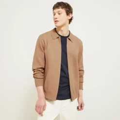 Clearance Giletvestje met hemdskraag Heren Gebreide Vesten Heren|Trui