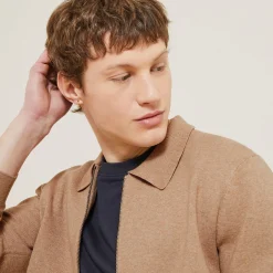 Clearance Giletvestje met hemdskraag Heren Gebreide Vesten Heren|Trui