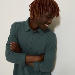 New Hemd in effen tricot Formele Overhemden|Overhemd